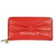 Кошелек женский с бантом красный на молнии Bristan Wero 117566 Red
