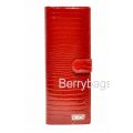 Кожаная вертикальная визитница для женщин красная  Moro 326587